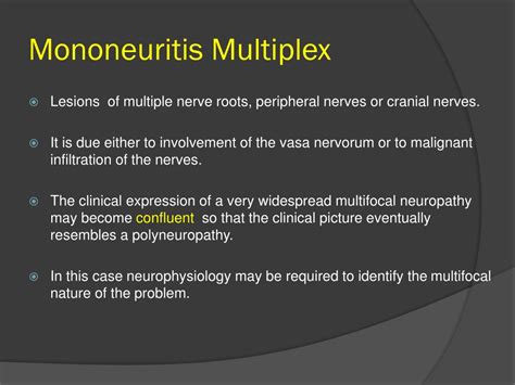 mononeuritis multiplex neuropathy.